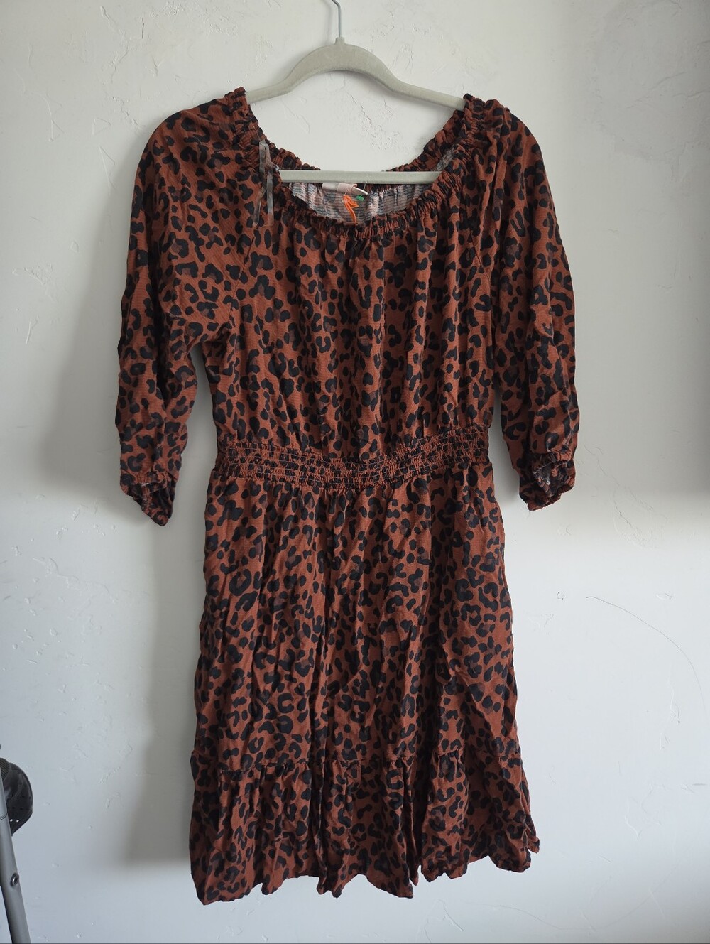 Knox Rose Rust Leopard Print Mini Dress